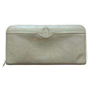 Authentic Christian Dior Vintage Zippy Leather Gray Long Wallet Women’s